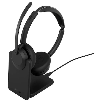 Jabra Evolve3 45 Wireless Noise Canceling Bluetooth Stereo Headset, USB-A, UC Certified (34599-989-989)
