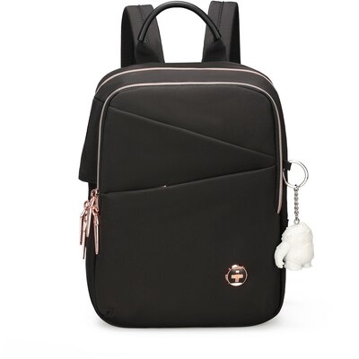 Swissdigital Design KATY ROSE Laptop Compatible Backpack, Small, Black (SD1646-01)