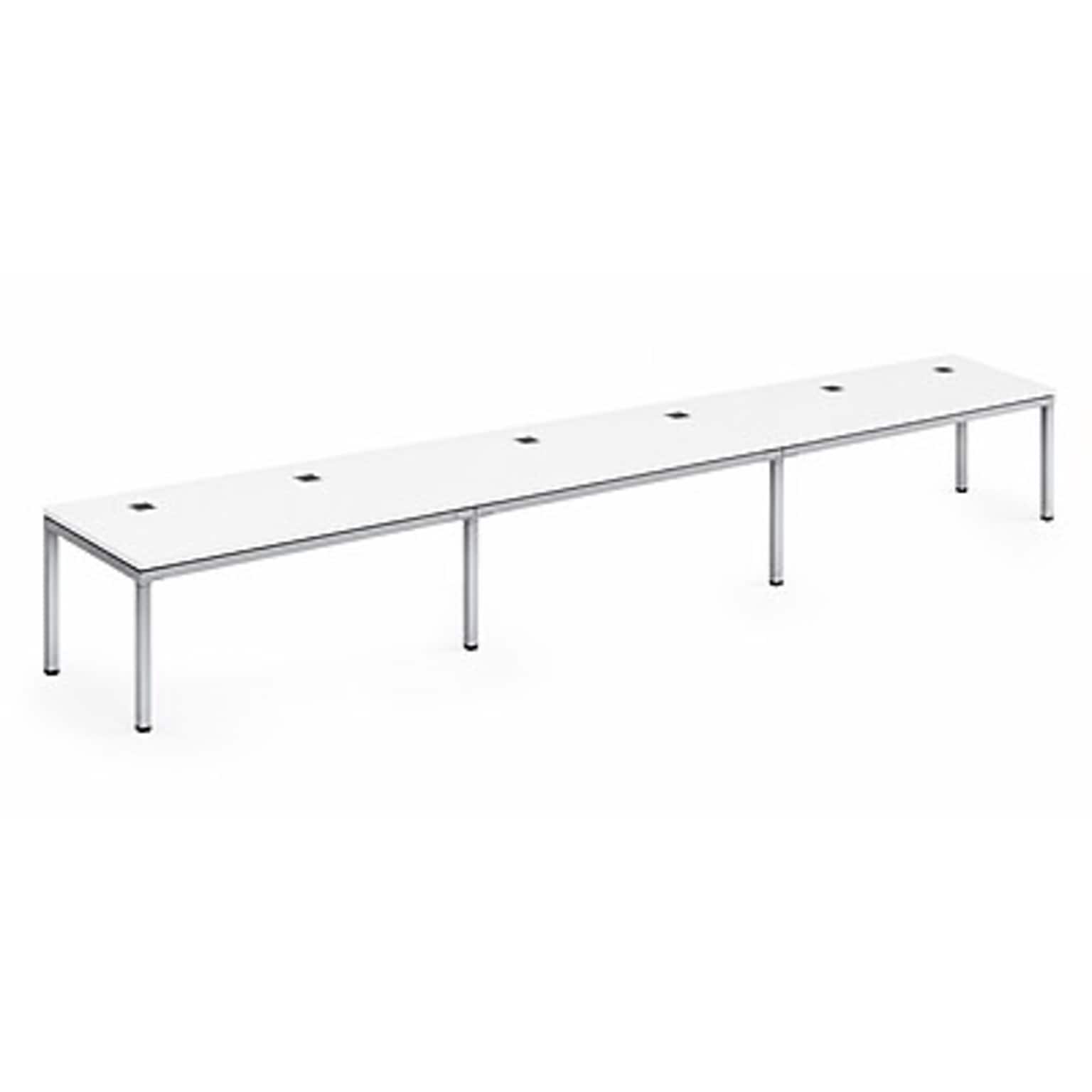 Boss Office Products Simple System 71W Desk, White, 3/Set (SGSD030-203-WT)