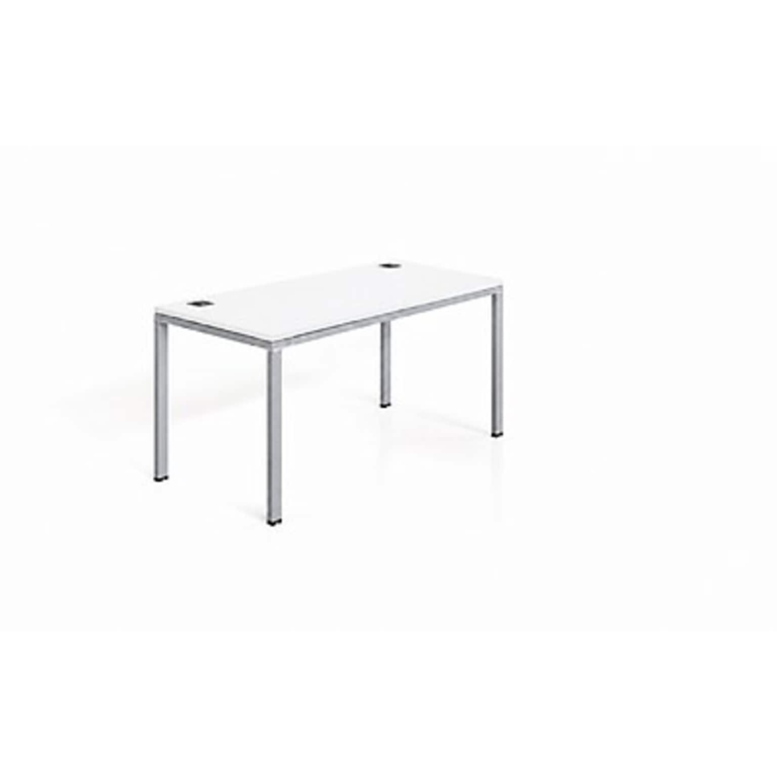 Boss Office Products Simple System 60W Desk, White (SGSD001-201-WT)