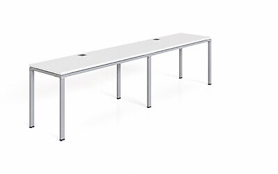Boss Office Products Simple System 66W Desk, White, 2/Set (SGSD005-102-WT)
