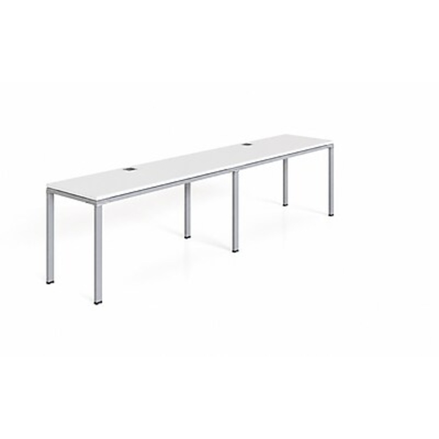 Boss Office Products Simple System 66W Desk, White, 2/Set (SGSD005-102-WT)