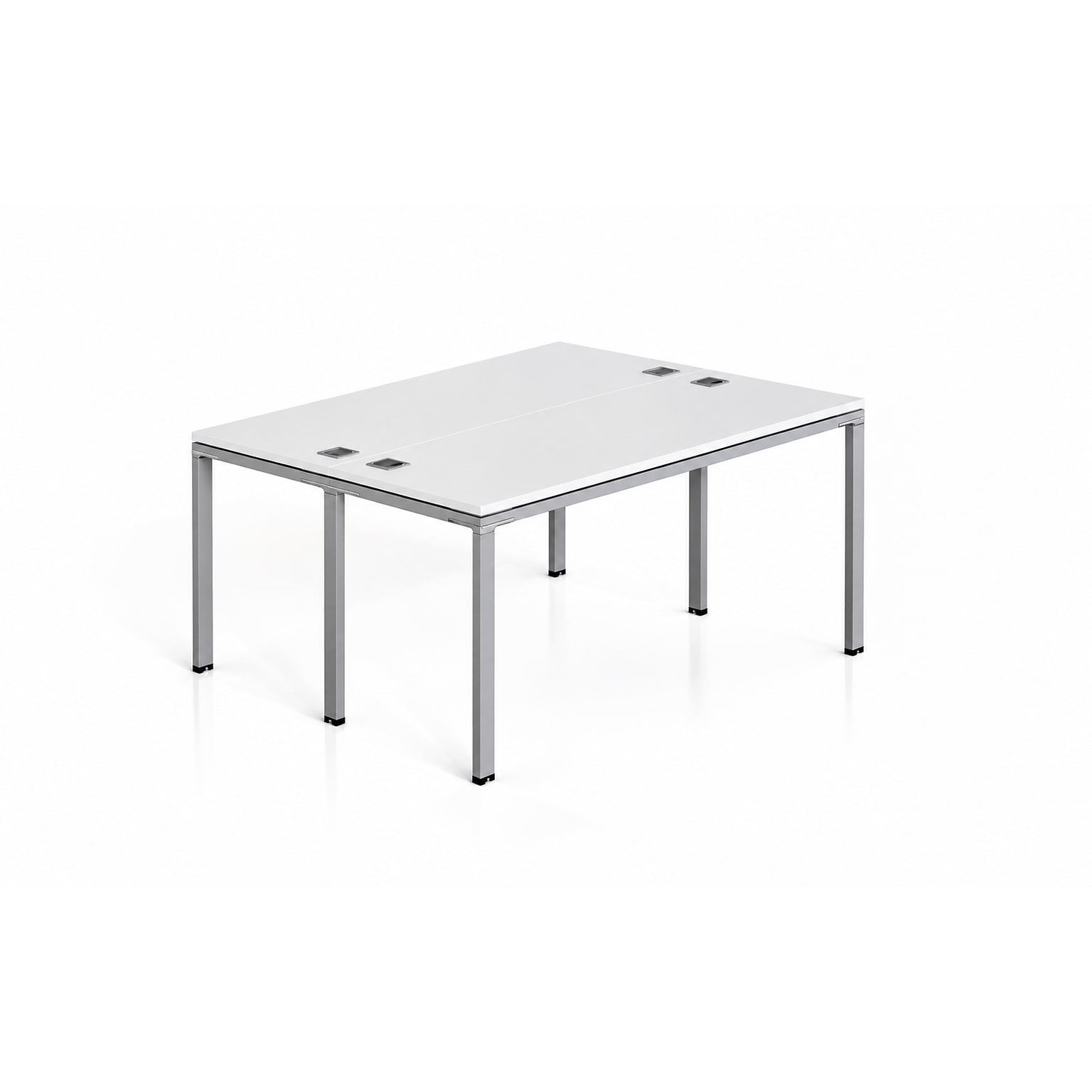 Boss Office Products Simple System 60W Desk, White, 2/Set (SGSD013-201-WT)