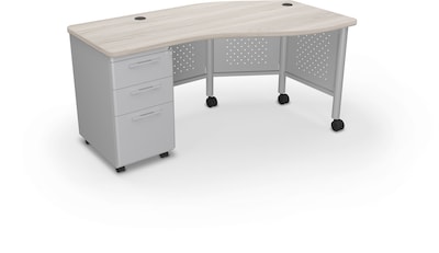 MooreCo Avid 60W Instructor Desk, Grey Elm (91786-8201-8201)