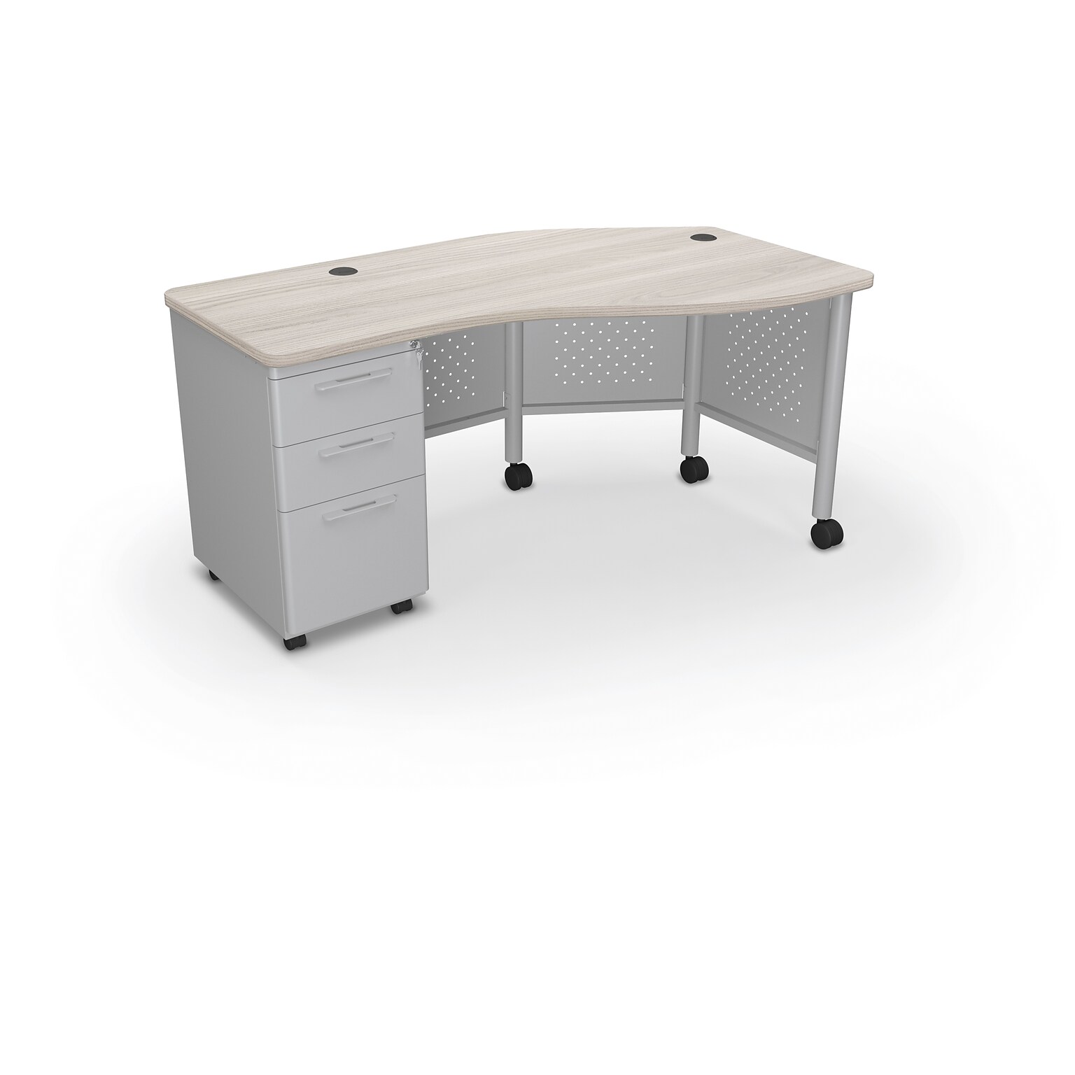 MooreCo Avid 60W Instructor Desk, Grey Elm (91786-8201-8201)