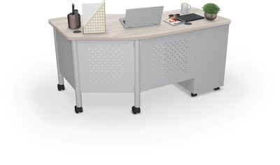 MooreCo Avid 60"W Instructor Desk, Grey Elm (91786-8201-8201)