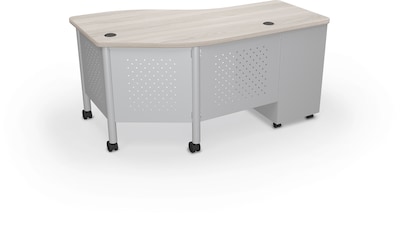 MooreCo Avid 60"W Instructor Desk, Grey Elm (91786-8201-8201)