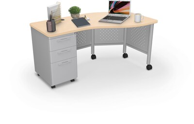 MooreCo Avid 60W Instructor Desk, Fusion Maple (91786-7909-7909)
