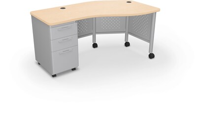 MooreCo Avid 60W Instructor Desk, Fusion Maple (91786-7909-7909)