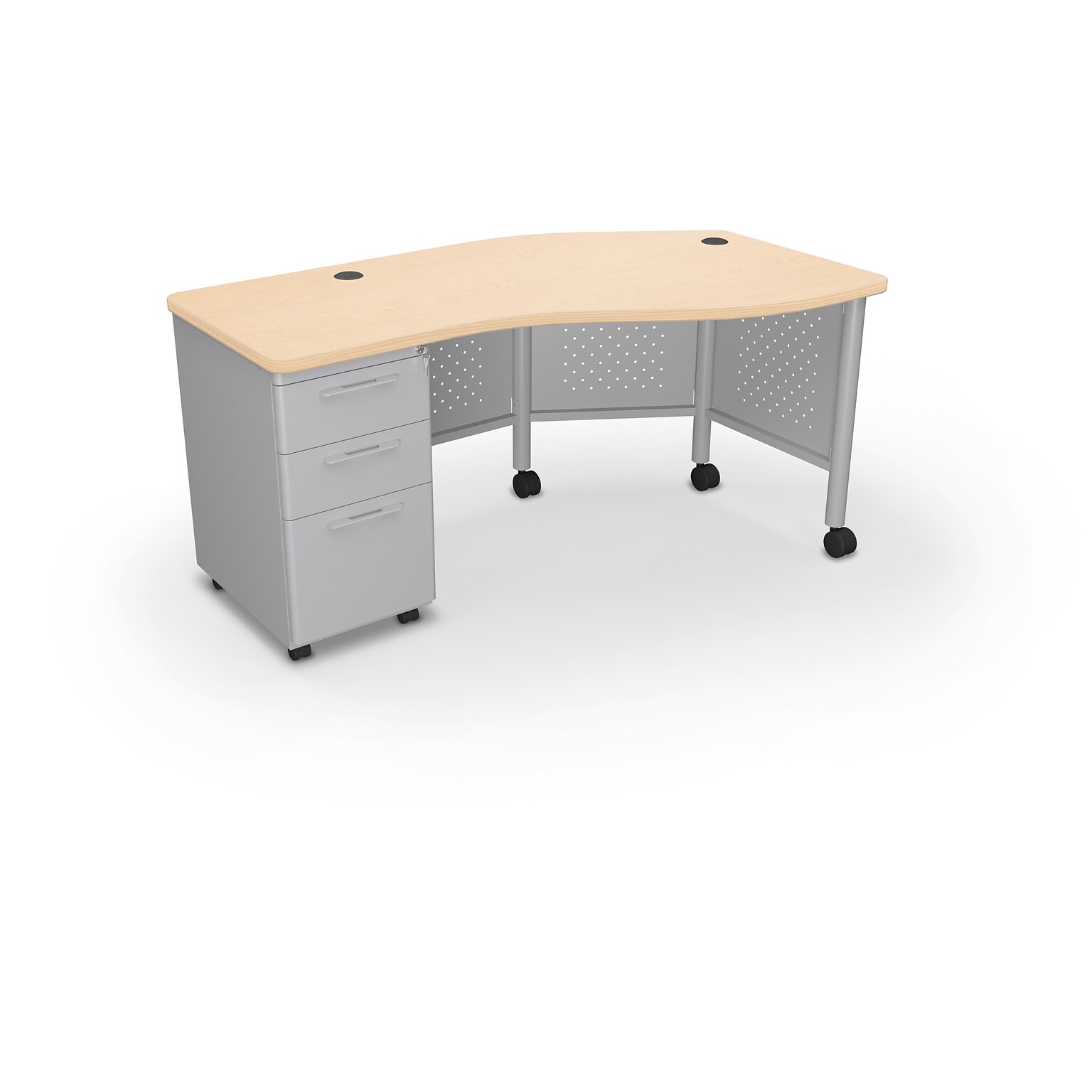MooreCo Avid 60W Instructor Desk, Fusion Maple (91786-7909-7909)