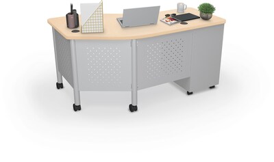 MooreCo Avid 60"W Instructor Desk, Fusion Maple (91786-7909-7909)