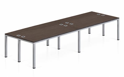 Boss Office Products Simple System 71W Desk, Driftwood, 4/Set (SGSD015-203)