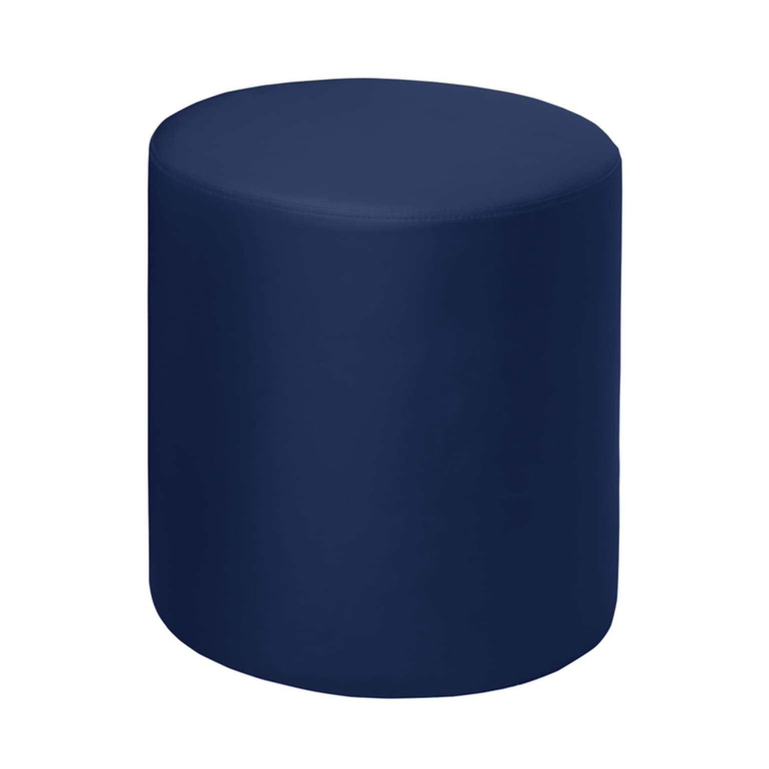 Regency Logan Vinyl Round Stool Ottoman, Naval Blue (N6262NB)