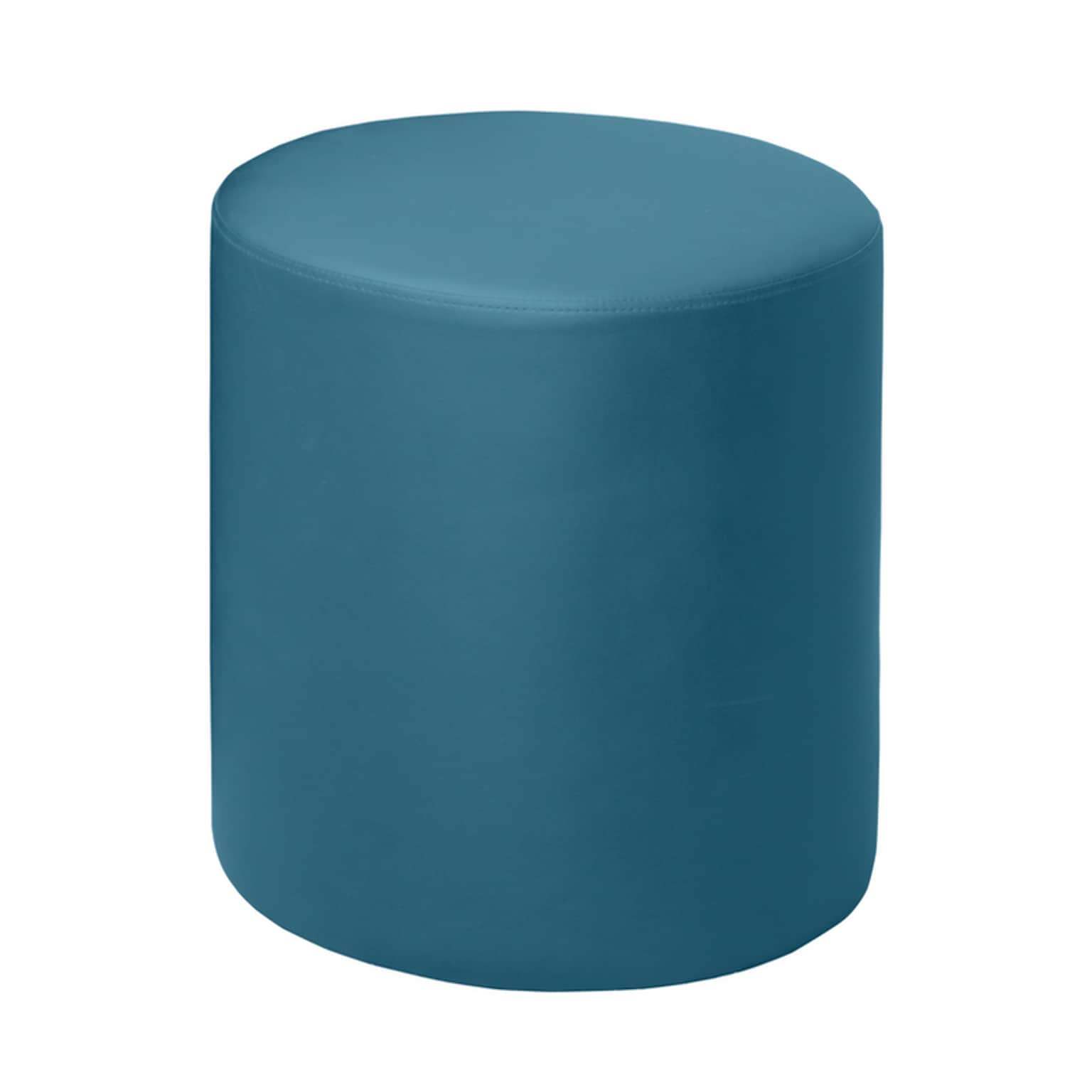 Regency Logan Vinyl Round Stool Ottoman, Peacock Teal (N6262PT)