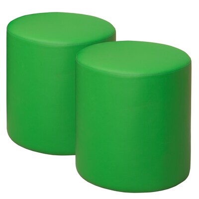 Regency Logan Vinyl Round Ottoman, Envy Green, 2/Set (N6262EG2PK)