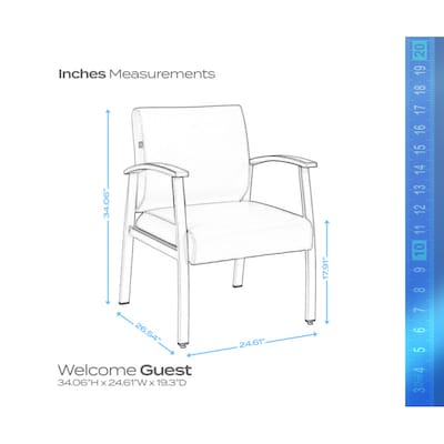 Regency Welcome Vinyl Guest Chair, Black (CH3901BVL)