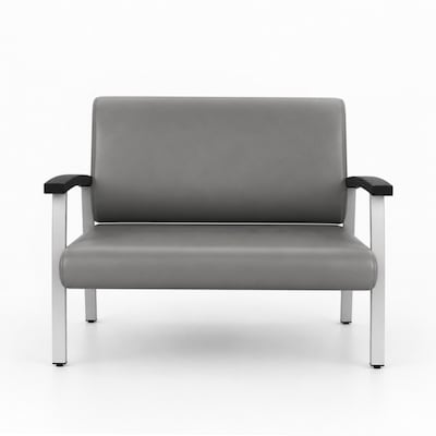 Regency Welcome 46"W Vinyl Loveseat, Grey (CH3903GVL)