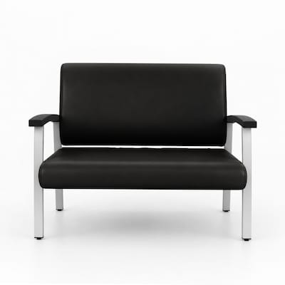 Regency Welcome 46"W Vinyl Loveseat, Black (CH3903BVL)