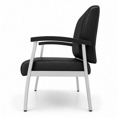 Regency Welcome 46"W Vinyl Loveseat, Black (CH3903BVL)