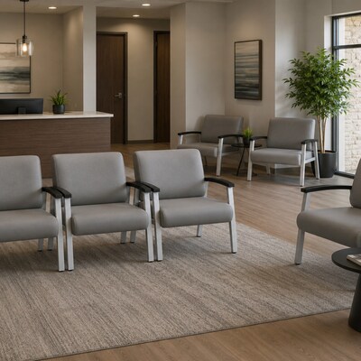 Regency Welcome Vinyl Bariatric Guest Chair, Grey (CH3902GVL)