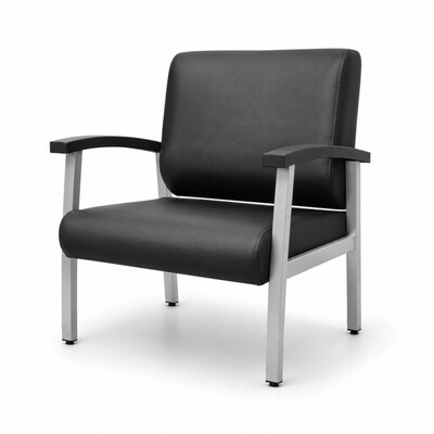 Regency Welcome Vinyl Bariatric Guest Chair, Black (CH3902BVL)