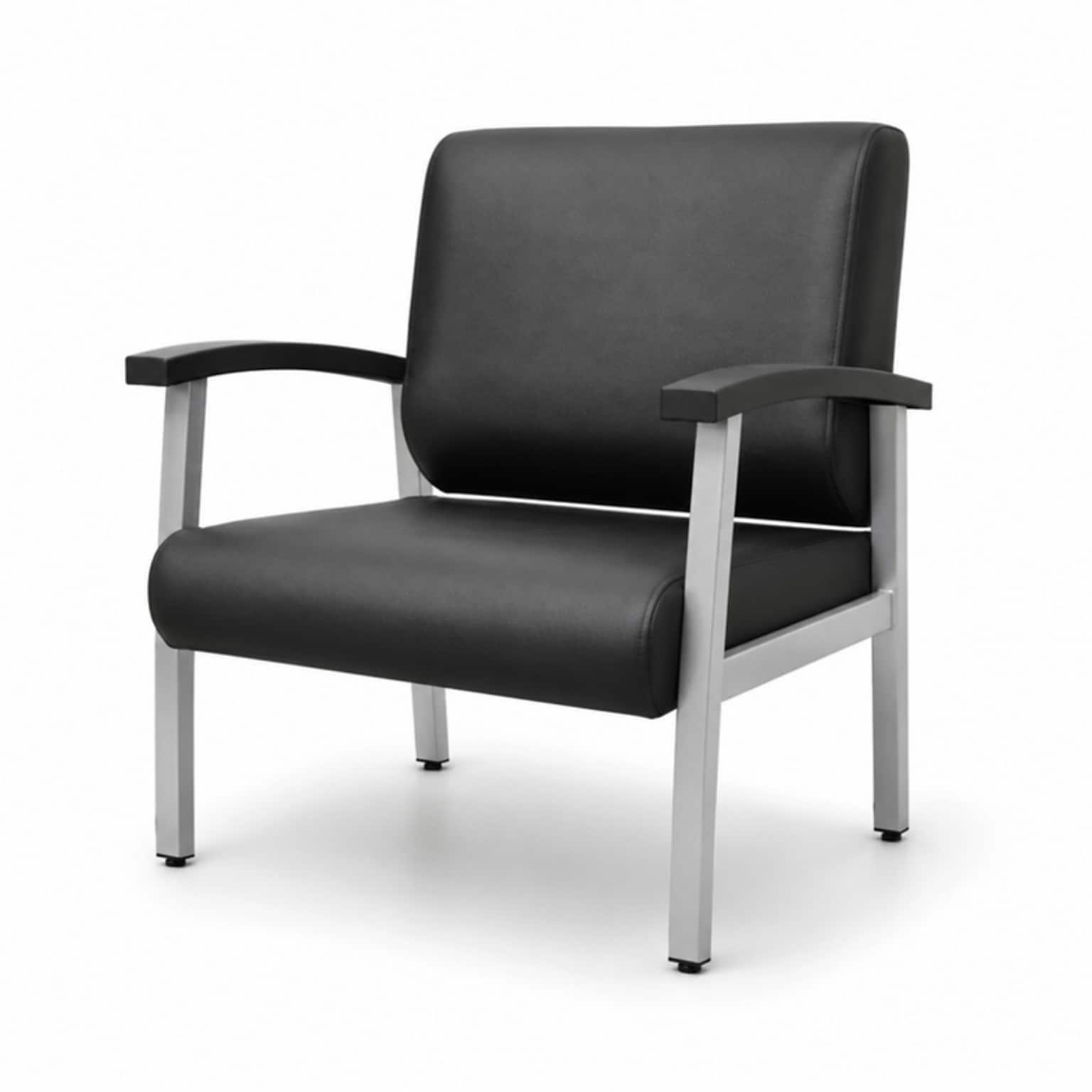 Regency Welcome Vinyl Bariatric Guest Chair, Black (CH3902BVL)