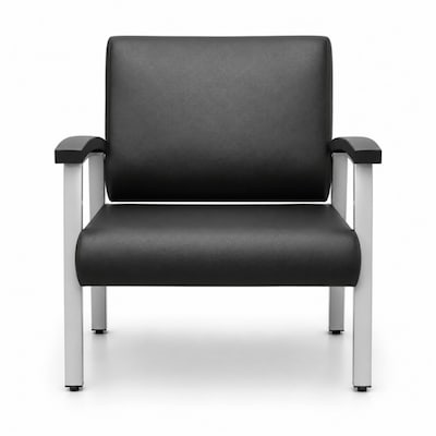 Regency Welcome Vinyl Bariatric Guest Chair, Black (CH3902BVL)