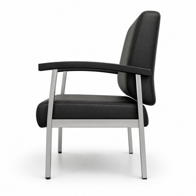 Regency Welcome Vinyl Bariatric Guest Chair, Black (CH3902BVL)