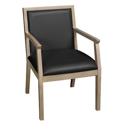 Regent WallGuard Vinyl Guest Chair, Noble Oak/Black (9875NOBK)