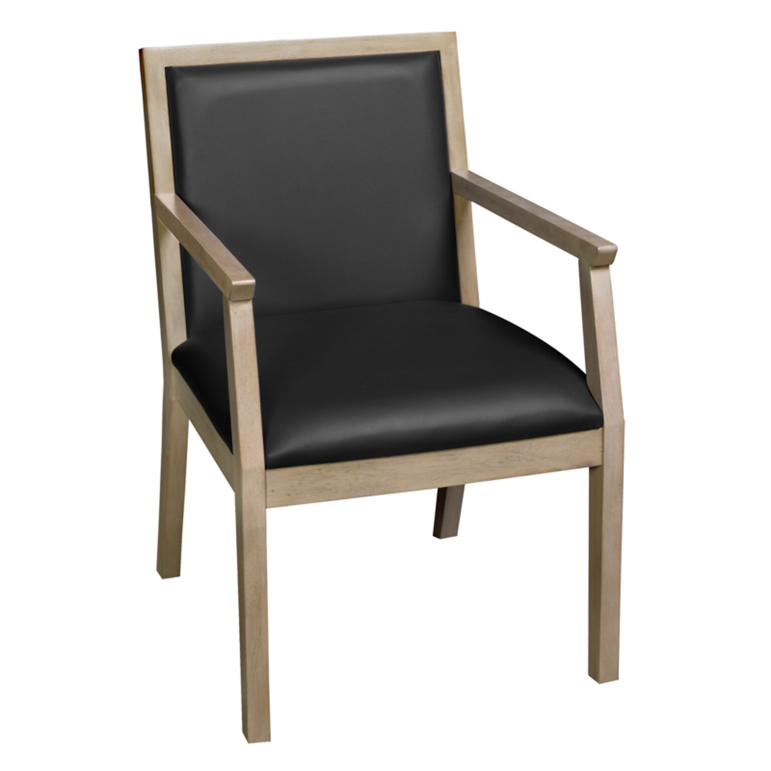 Regent WallGuard Vinyl Guest Chair, Noble Oak/Black (9875NOBK)