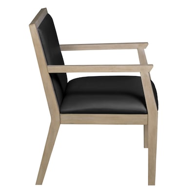 Regent WallGuard Vinyl Guest Chair, Noble Oak/Black (9875NOBK)