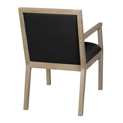 Regent WallGuard Vinyl Guest Chair, Noble Oak/Black (9875NOBK)