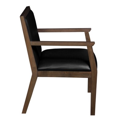 Regent WallGuard Vinyl Guest Chair, Neo Walnut/Black (9875NWBK)