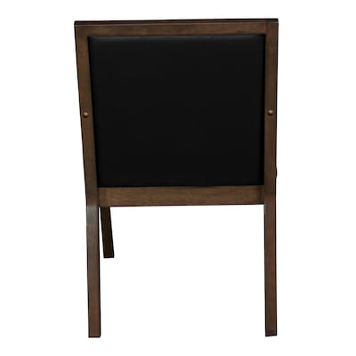 Regent WallGuard Vinyl Guest Chair, Neo Walnut/Black (9875NWBK)