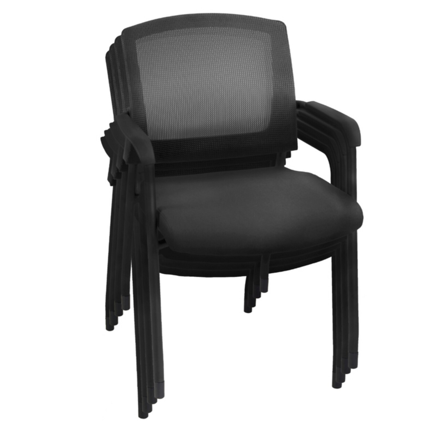 Regency Knight Mesh Guest Chair, Black, 4/Pack (5675BK4PK)