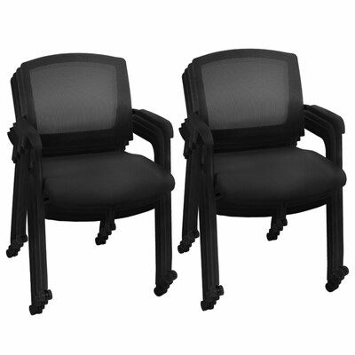Regency Knight Mesh Guest Chair, Black, 8/Pack (5675CBK8PK)