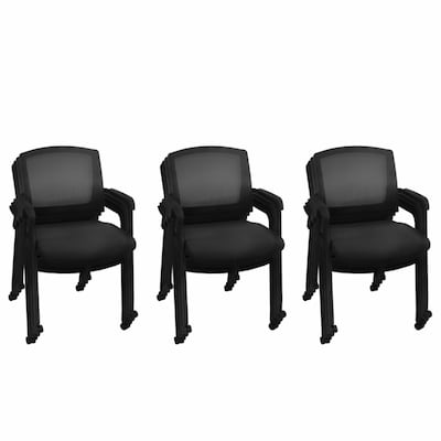 Regency Knight Mesh Guest Chair, Black, 12/Pack (5675CBK12PK)