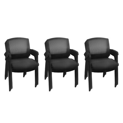 Regency Knight Mesh Guest Chair, Black, 12/Pack (5675BK12PK)