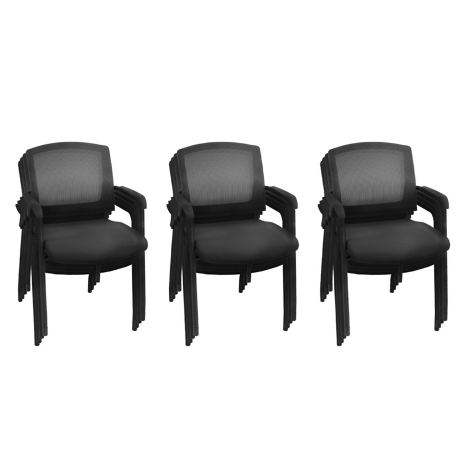 Regency Knight Mesh Guest Chair, Black, 12/Pack (5675BK12PK)