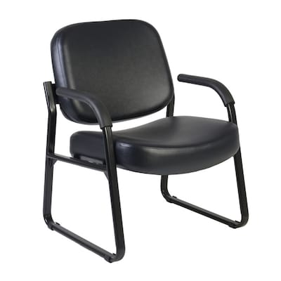 Regency Victor Big & Tall Vinyl Guest Chair, Black (407-VAM-BK)