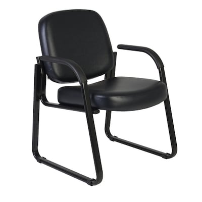 Regency Victor Vinyl Guest Chair, Black (403-VAM-BK)