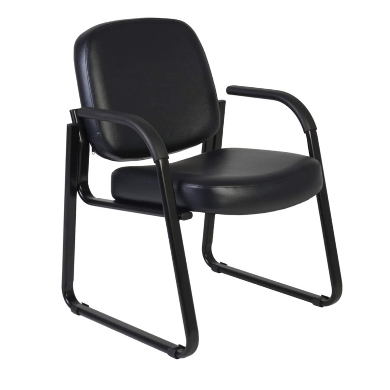 Regency Victor Vinyl Guest Chair, Black (403-VAM-BK)