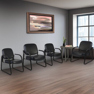 Regency Victor Vinyl Guest Chair, Black (403-VAM-BK)