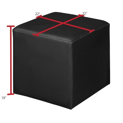 Regency Jean Vinyl Square Ottoman, Peacock Teal, 4/Set (N6263PT4PK)
