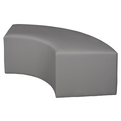 Regency Aurora Vinyl Curved Ottoman, Grey (N6265GY)