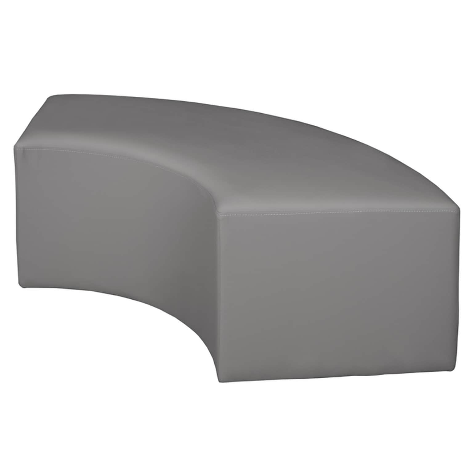 Regency Aurora Vinyl Curved Ottoman, Grey (N6265GY)