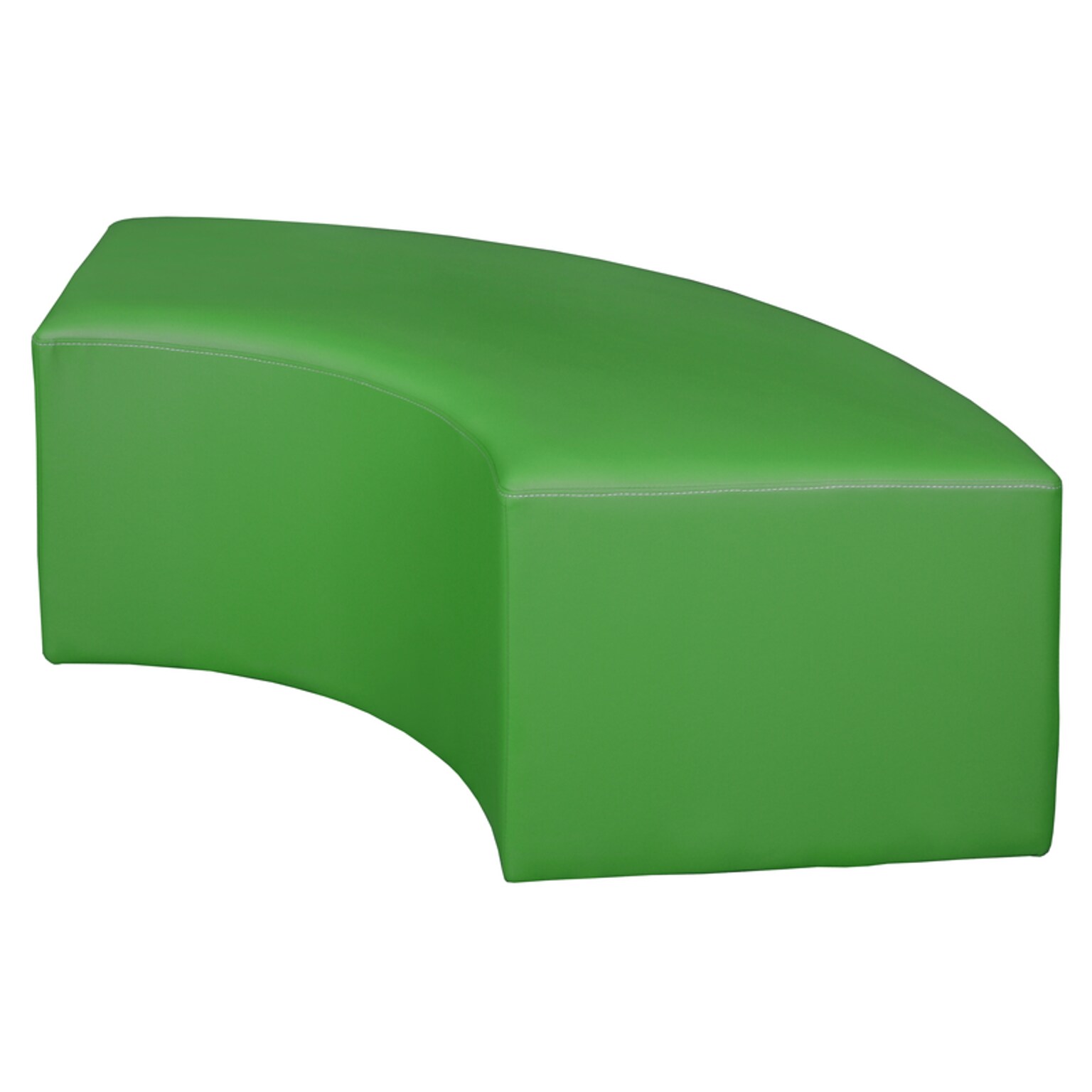 Regency Aurora Vinyl Curved Ottoman, Envy Green (N6265EG)