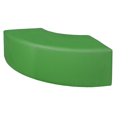 Regency Aurora Vinyl Curved Ottoman, Envy Green (N6265EG)
