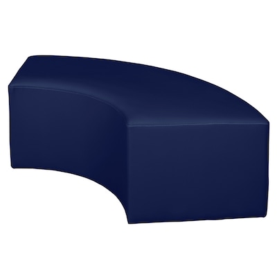 Regency Aurora Vinyl Curved Ottoman, Naval Blue (N6265NB)