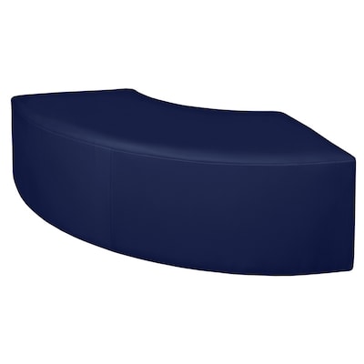 Regency Aurora Vinyl Curved Ottoman, Naval Blue (N6265NB)